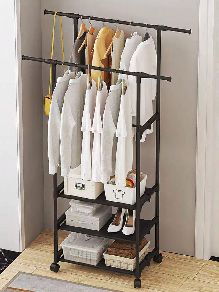 Rolling Hanging Clothes Rack