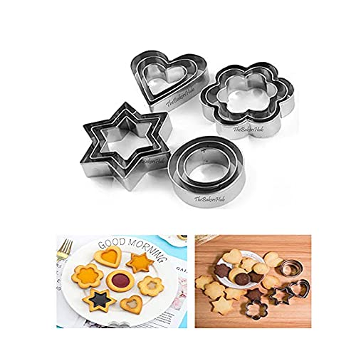 4 Shape Cookie Cutter Set 12 pcs