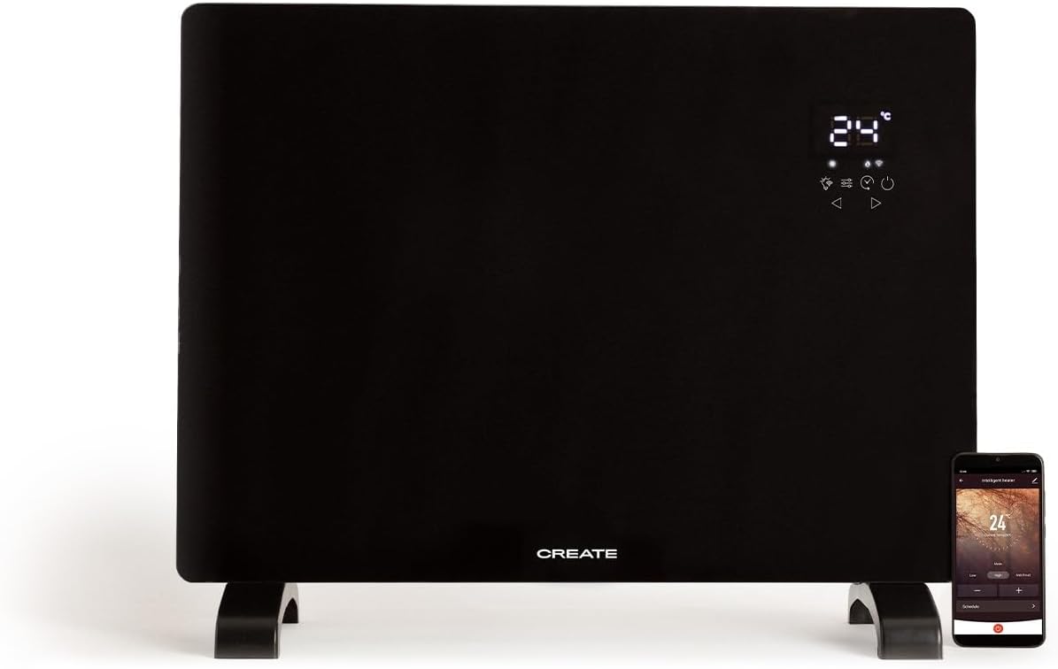 CREATE WARM CRYSTAL Convection Heater Glass Convector
