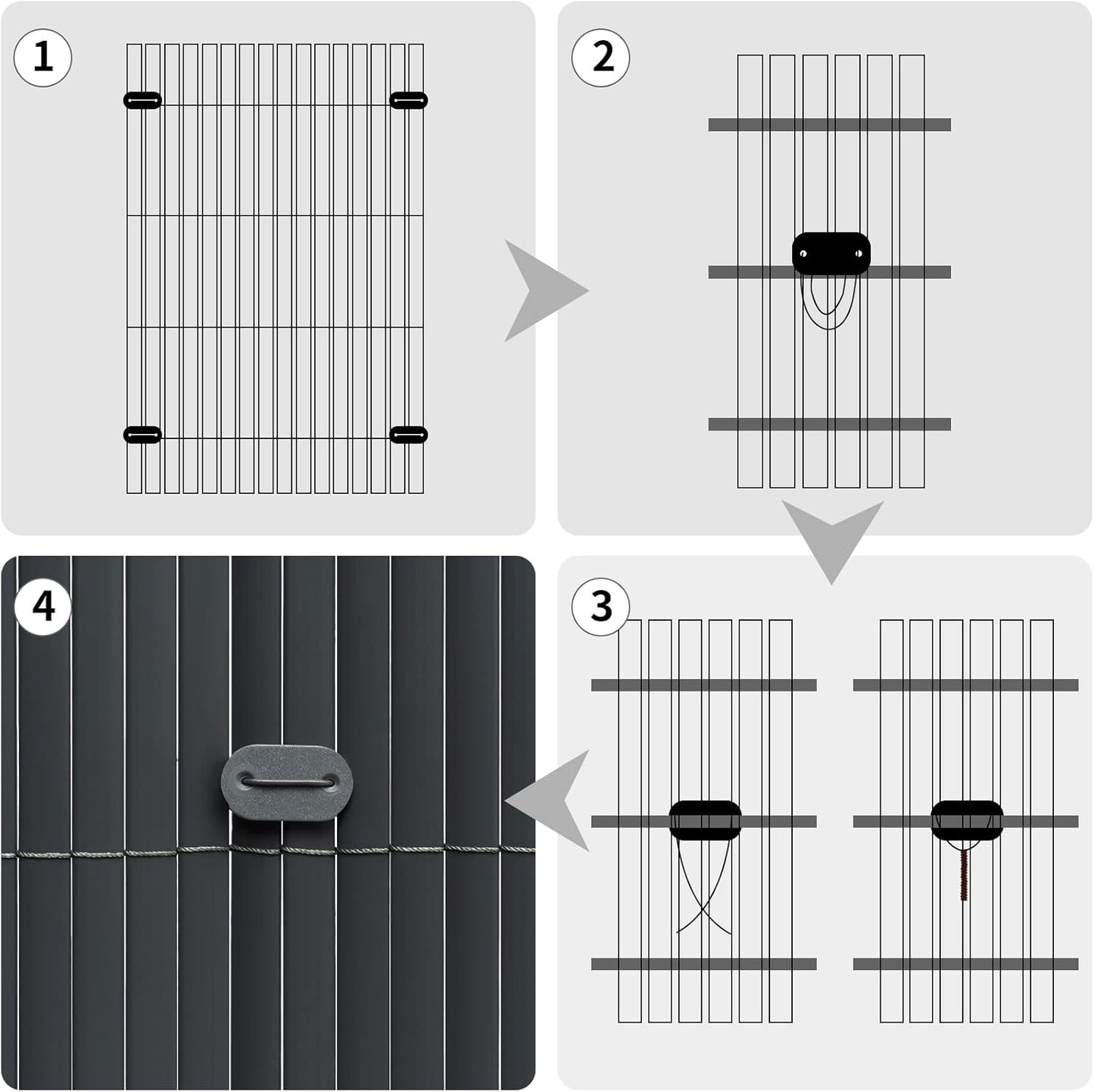 WOLTU PVC Privacy Screen Mat