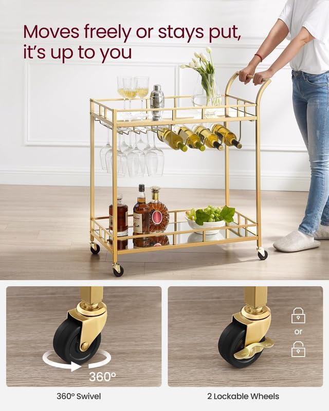 VASAGLE Bar Cart LRC090A03