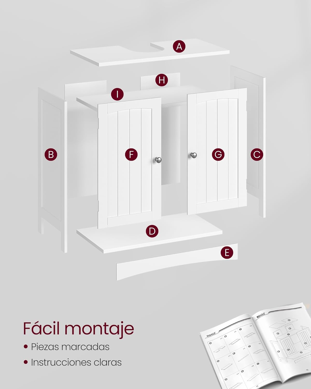VASAGLE Under Sink Storage Cabinet