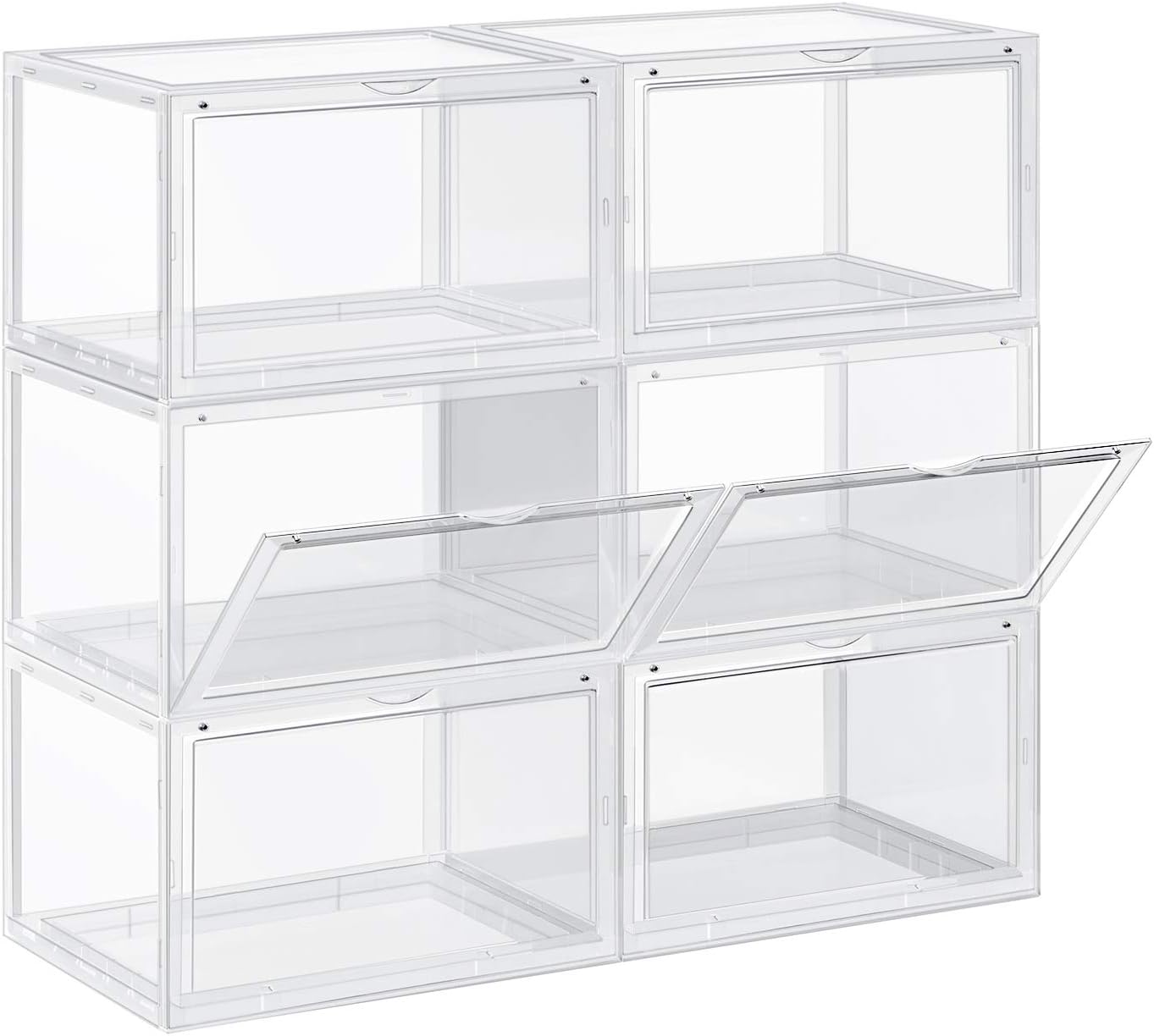 SONGMICS Set of 6 Shoe Boxes LSP06CB