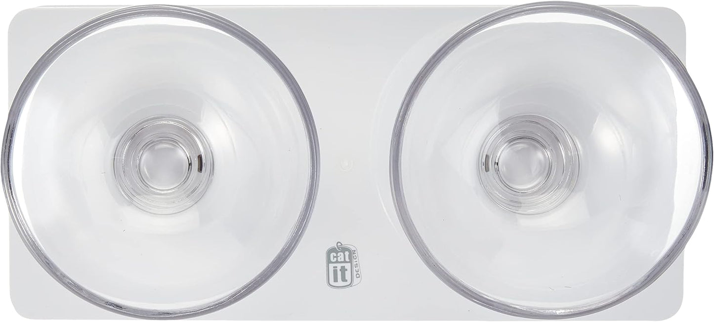 Catit Style 2-Bowl Glass Dinner Set for Pets