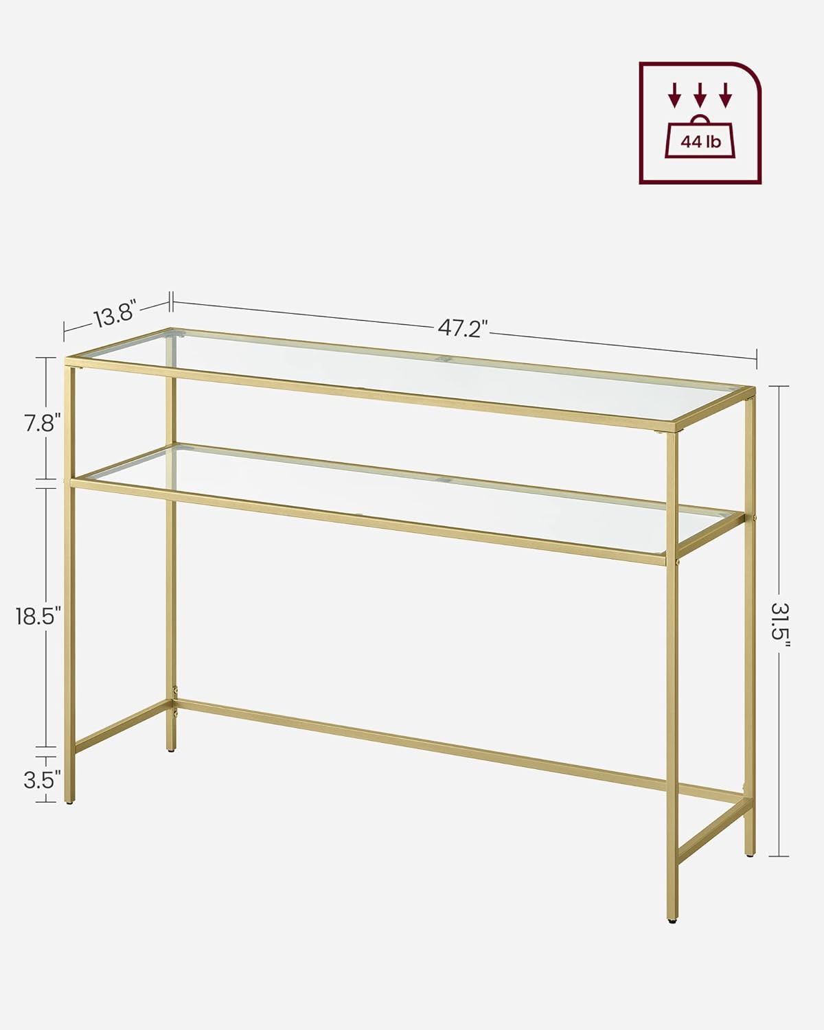 VASAGLE Console Sofa Table LGT045A61