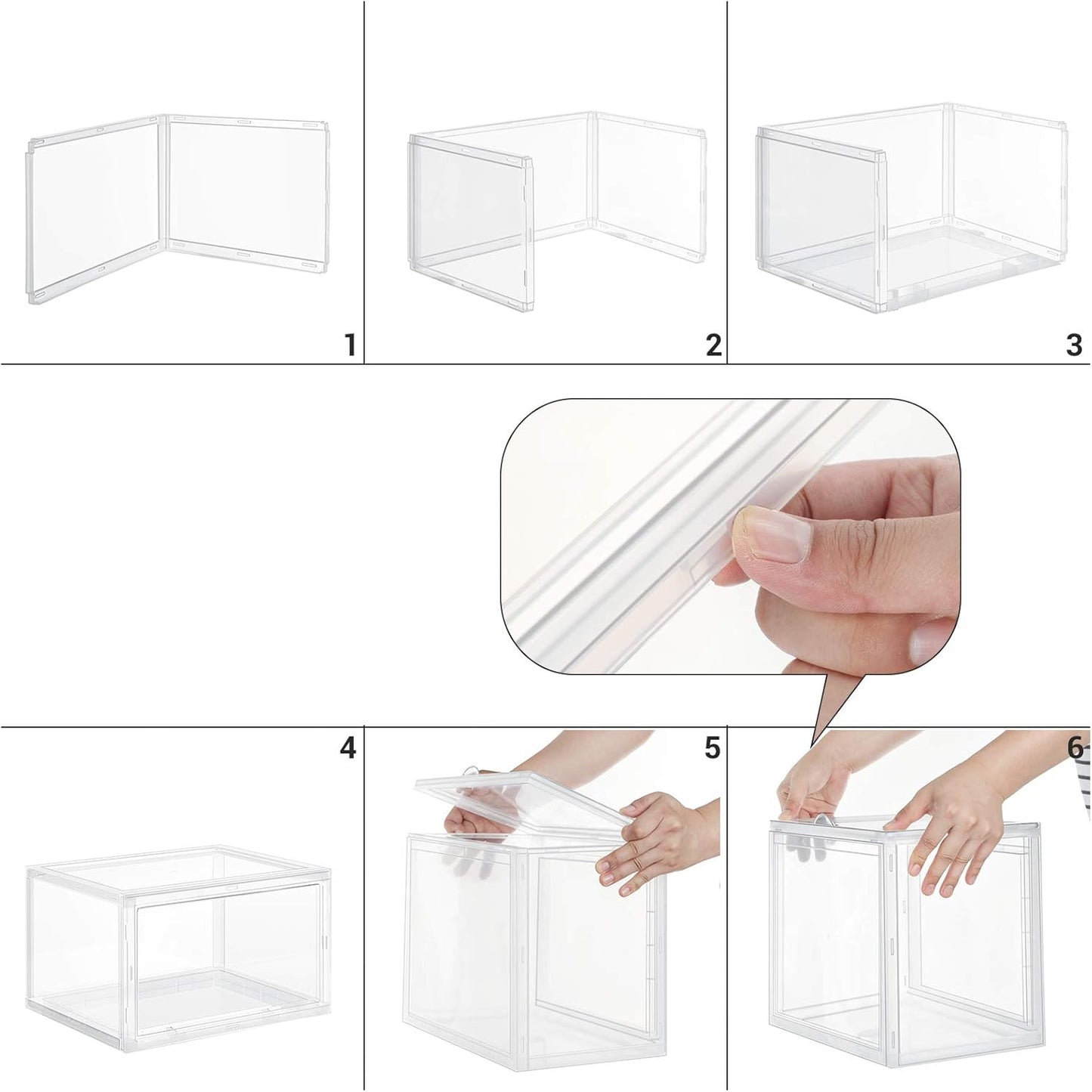 SONGMICS Set of 3 Shoe Boxes LSP03CW