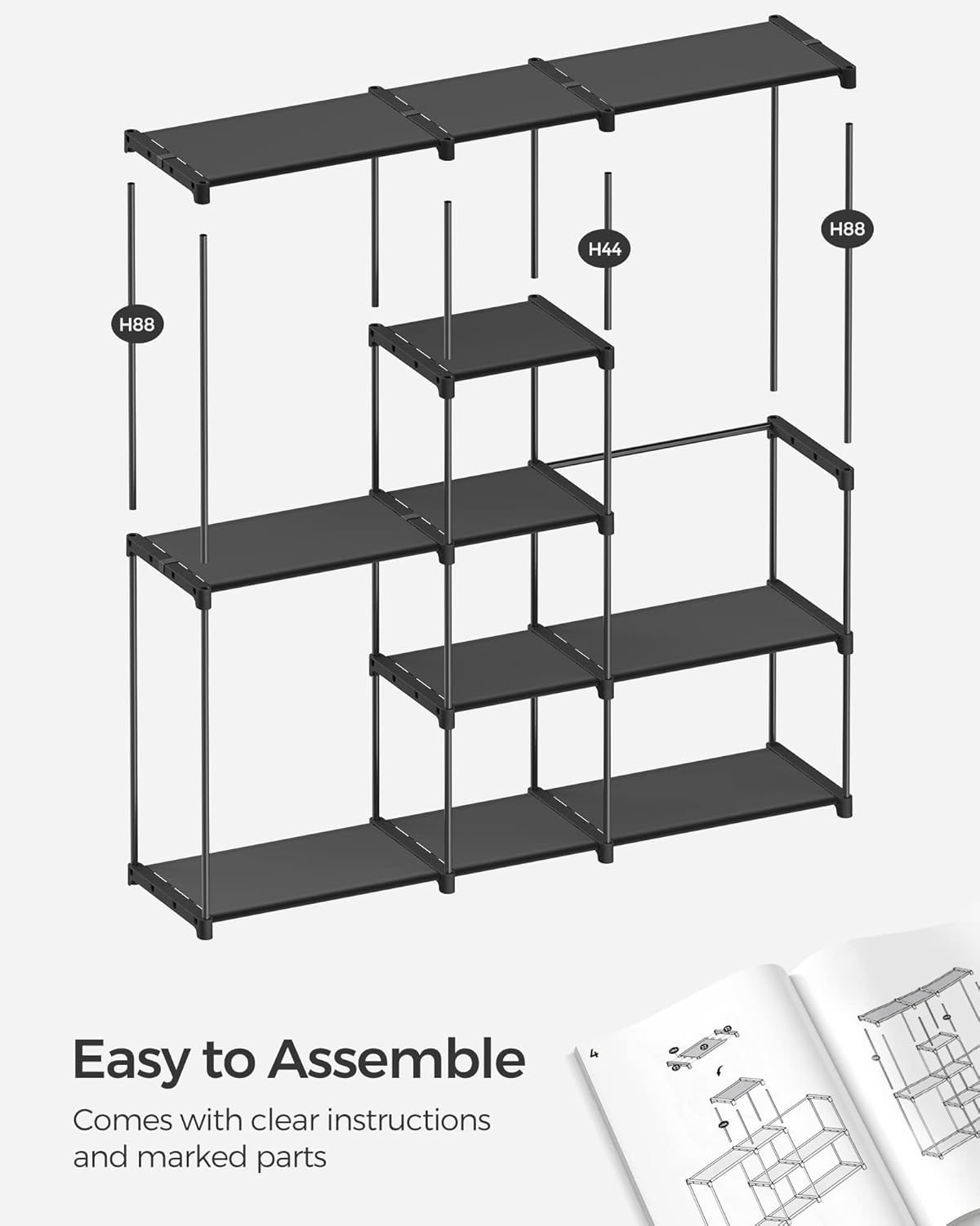 SONGMICS Portable Open Wardrobe RYG037B02