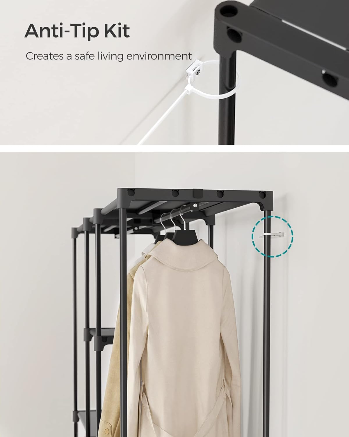 SONGMICS Portable Open Wardrobe RYG037B02