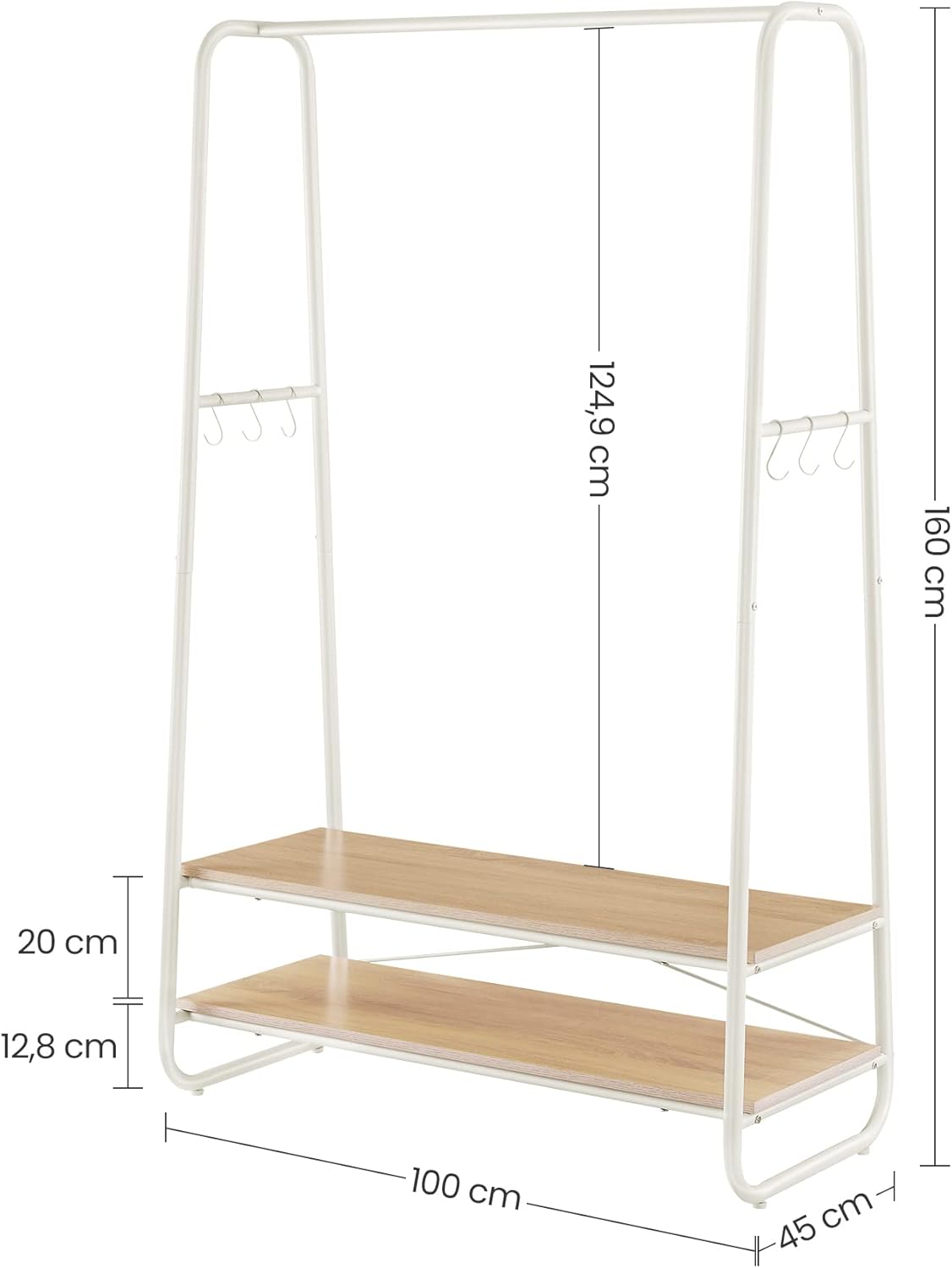VASAGLE Clothes Rail RGR112W09