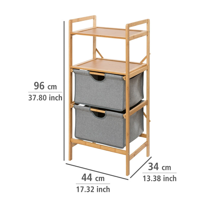 SHELF UNIT WITH 2 DRAWERS
