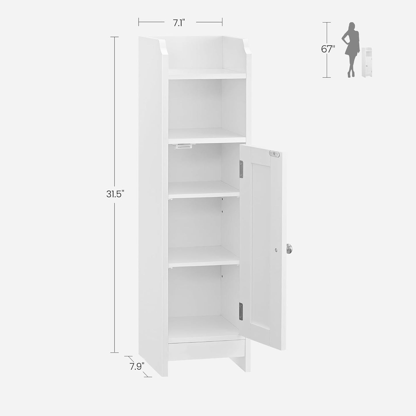 VASAGLE Corner Floor Cabinet