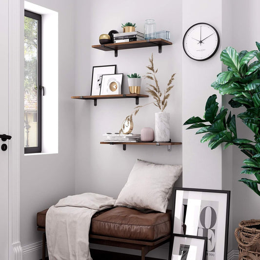 SONGMICS Set of 2 Floating Shelves LWS04NB