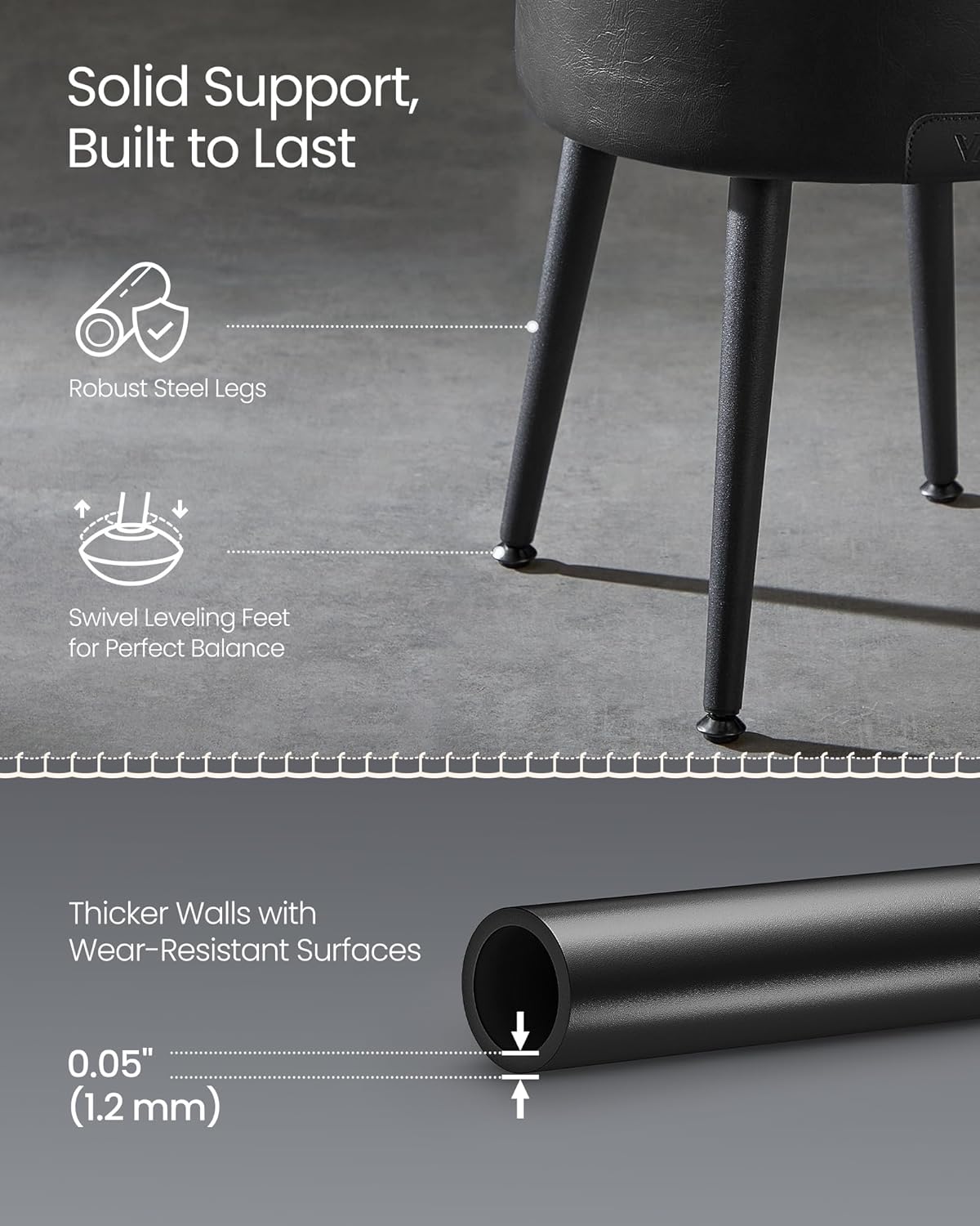 VASAGLE Vanity Chair Stool