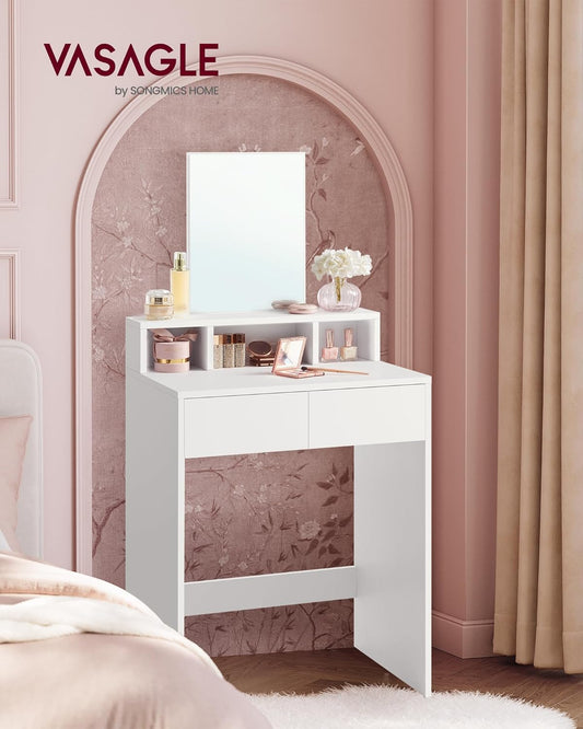 VASAGLE Modern White Dressing Table RDT103W01