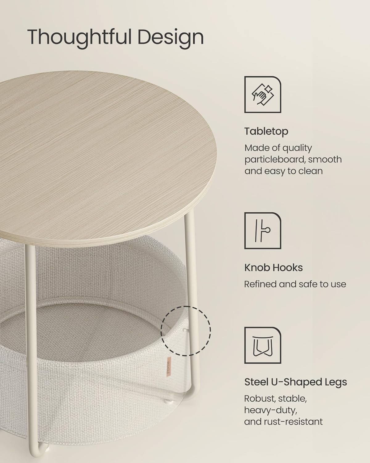 VASAGLE Side Table LET223K67