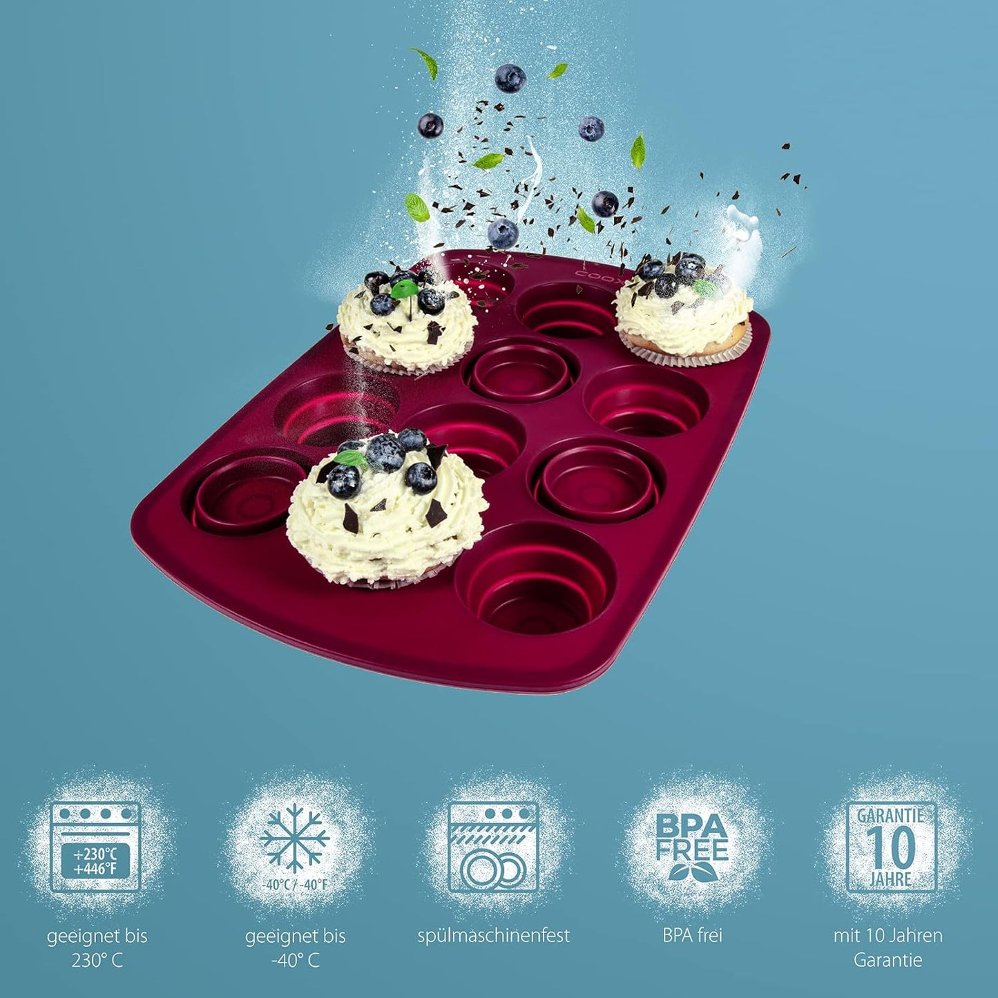 Silicone Muffin Mold 12 Cups