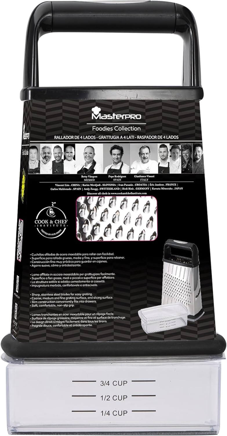 Masterpro Grater, 4 sides stainless steel