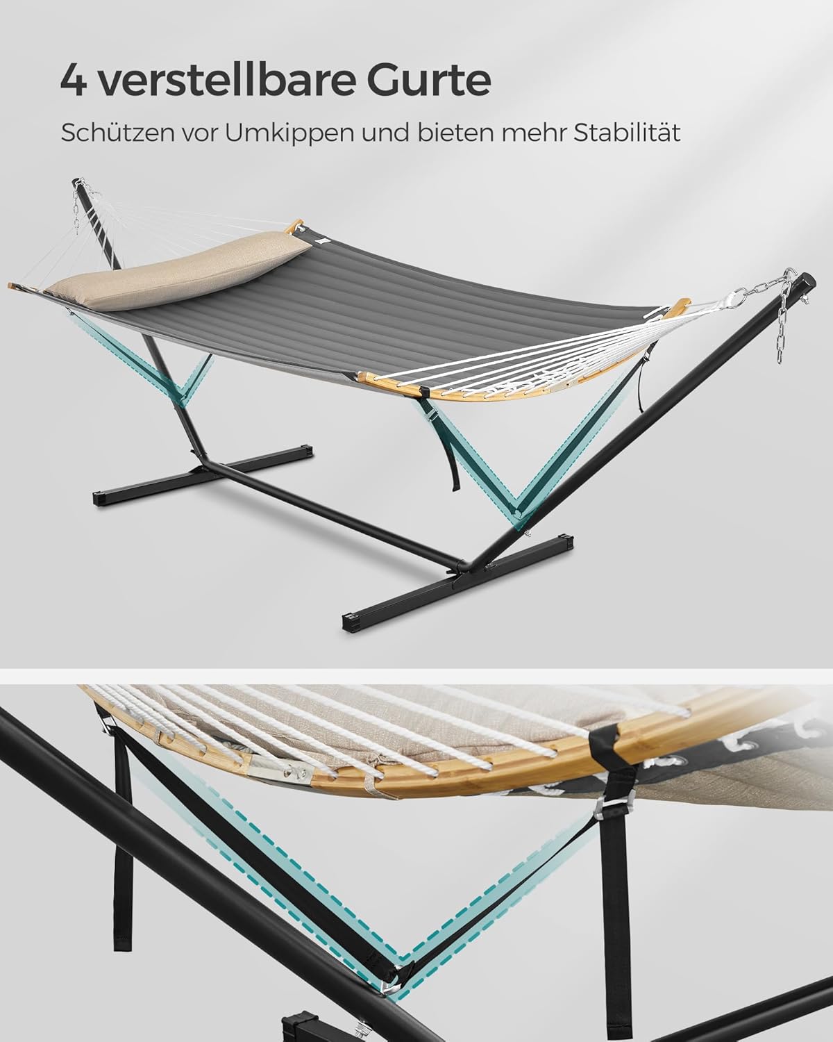 SONGMICS Hammock with Frame GHS002G01