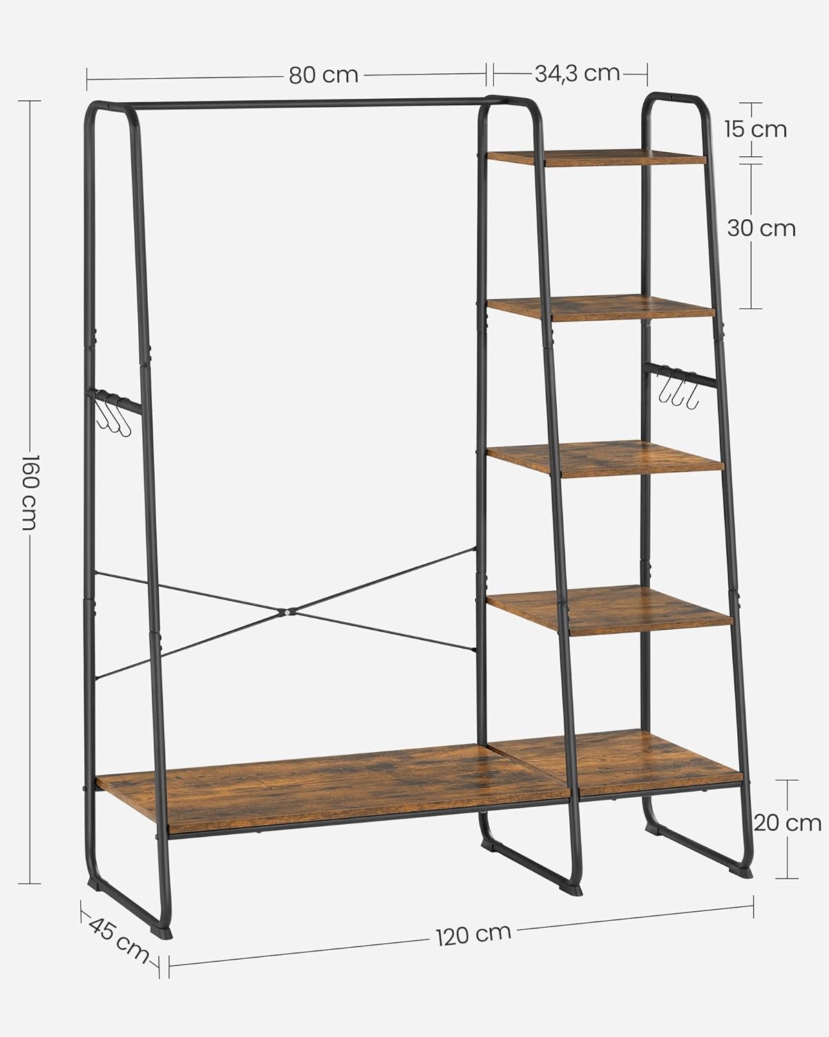 VASAGLE Clothes Rail RGR116B01