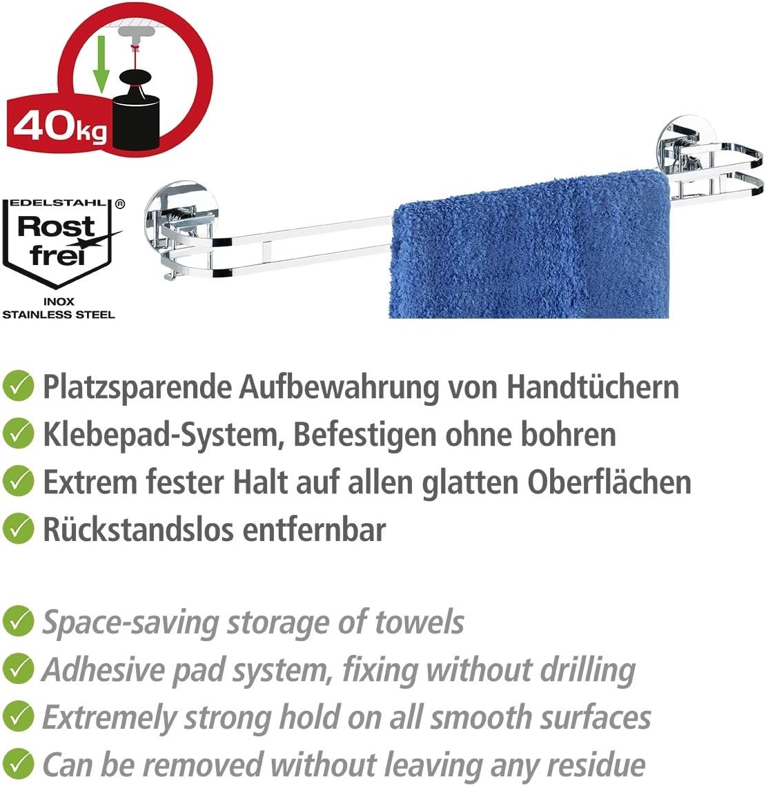WENKO Stainless Steel Towel Rail