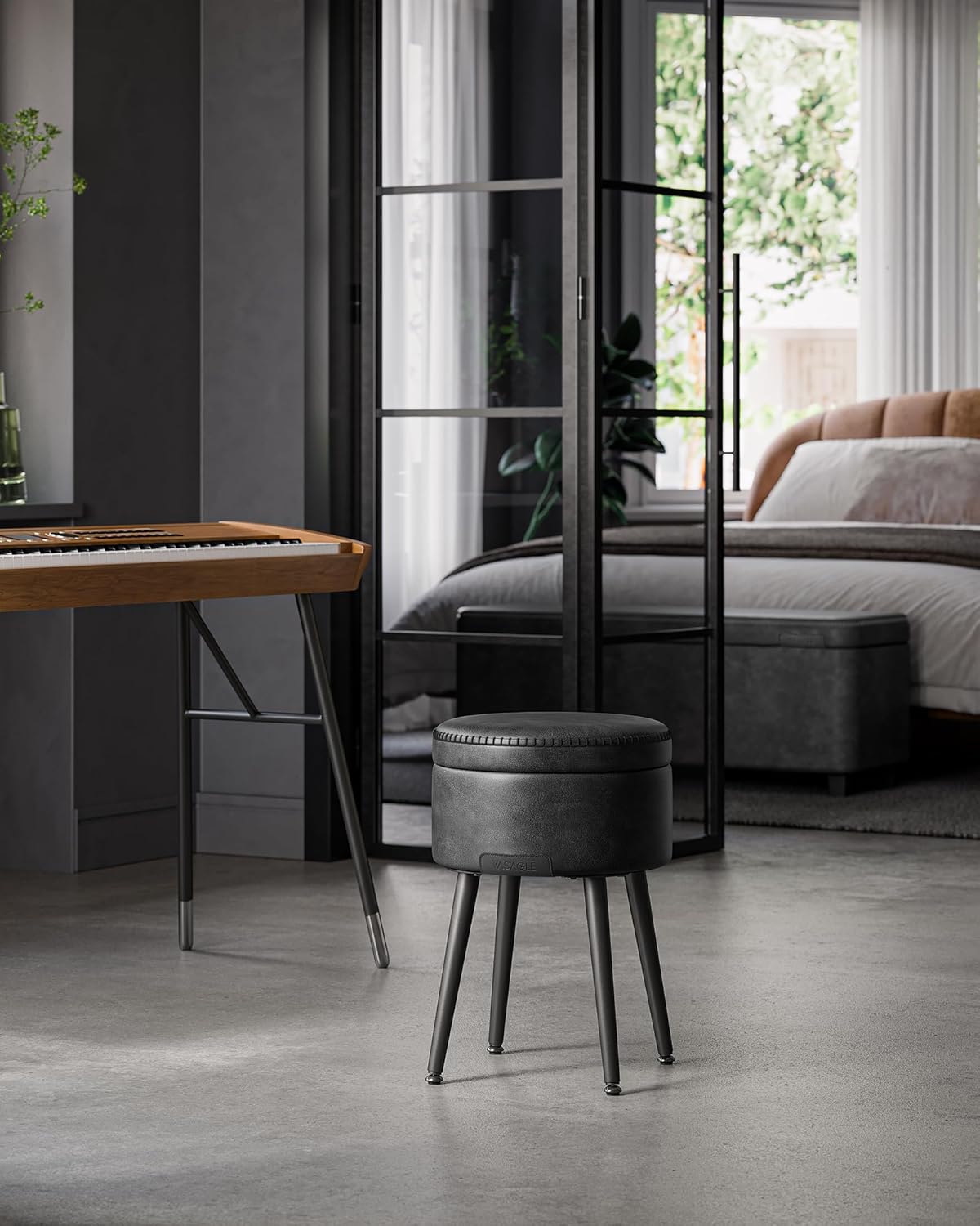 VASAGLE Vanity Chair Stool