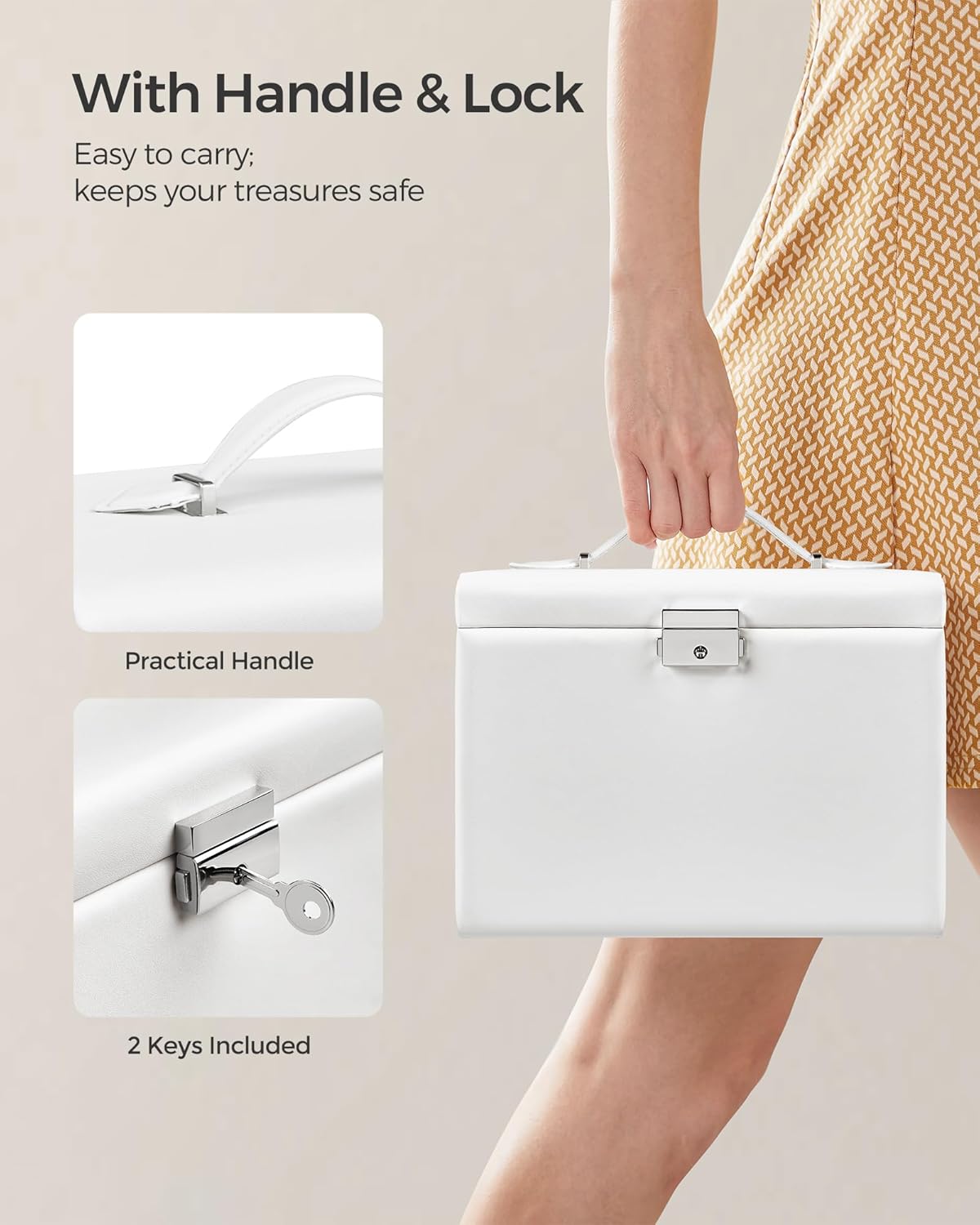 SONGMICS Jewellery Box JBC159W01