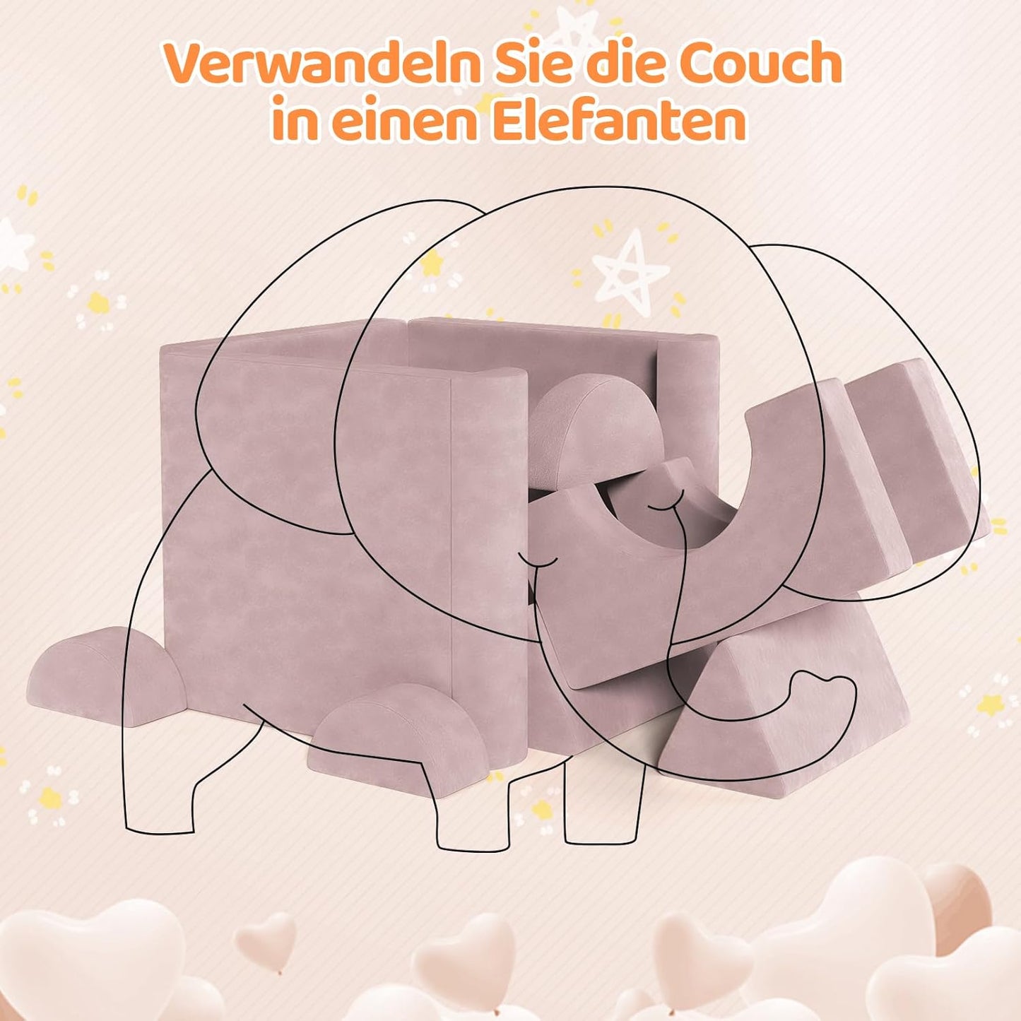 Set of 14 pcs children's sofa