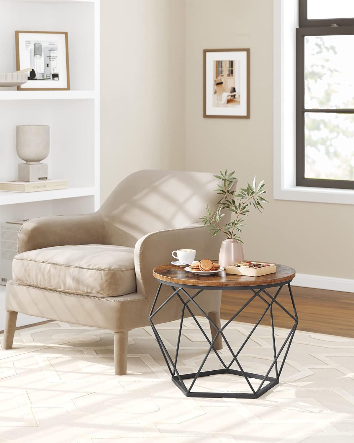 VASAGLE Small Coffee Table Set of 2