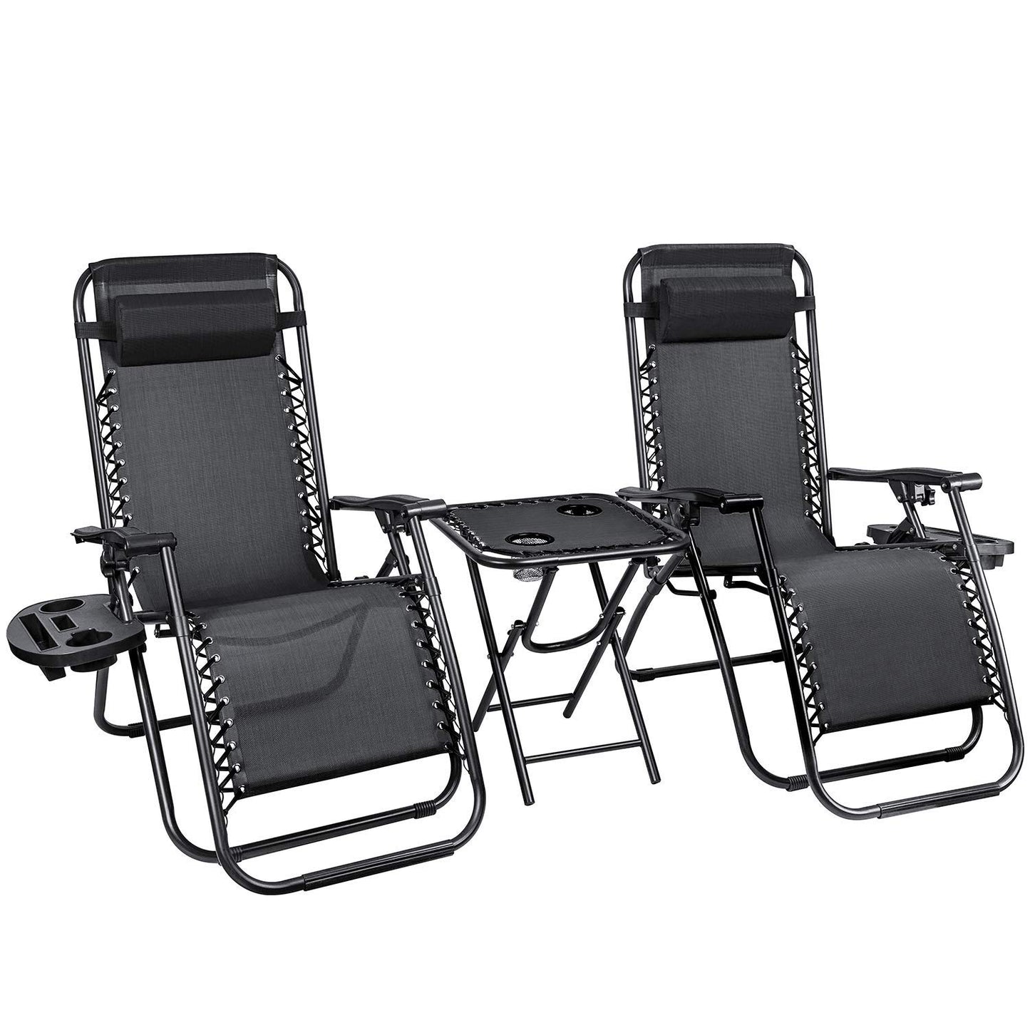Set of 2 Lounge Chairs with Table