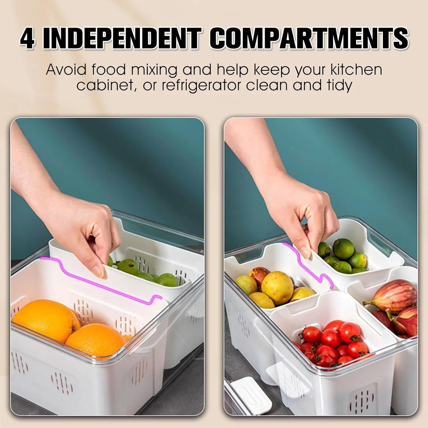 Divided Serving Tray with Lid