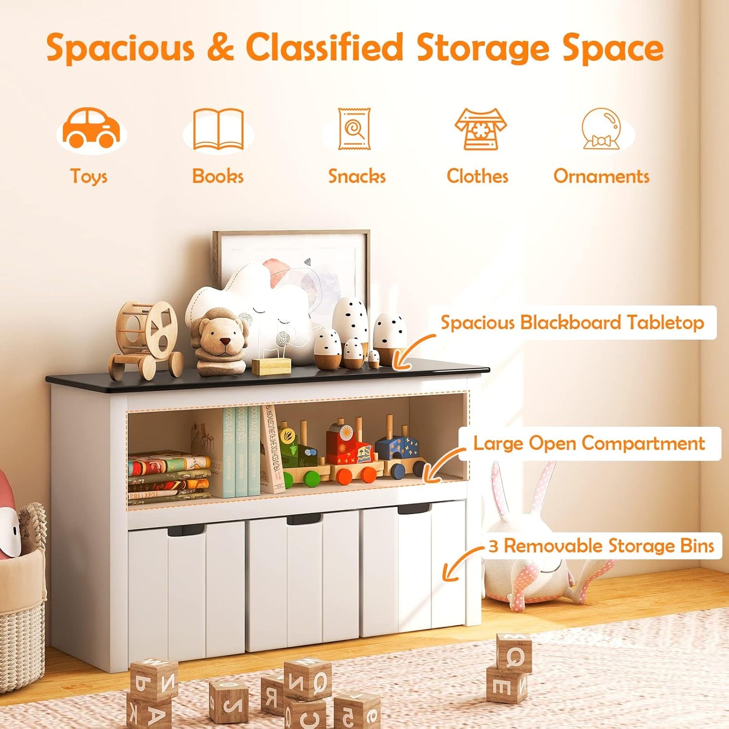 Kids Toy Storage Organizer JZ10126WH