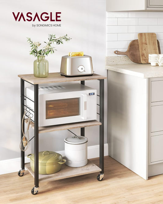 VASAGLE Kitchen Rack on Wheels KKS060B02