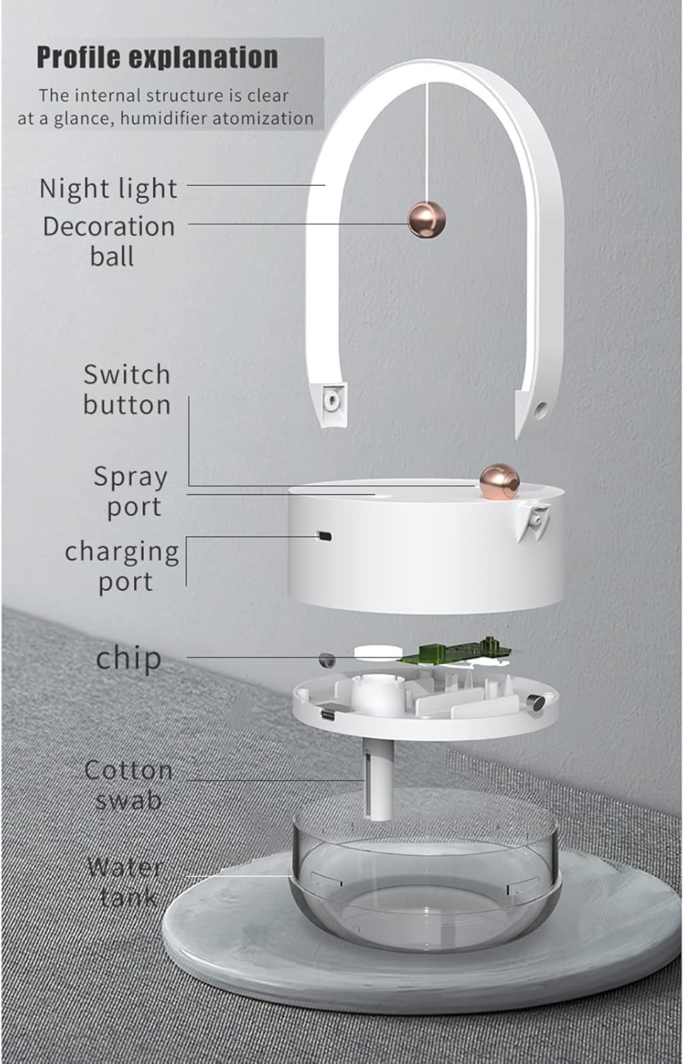 Magnetic Ball Cool Mist Humidifier
