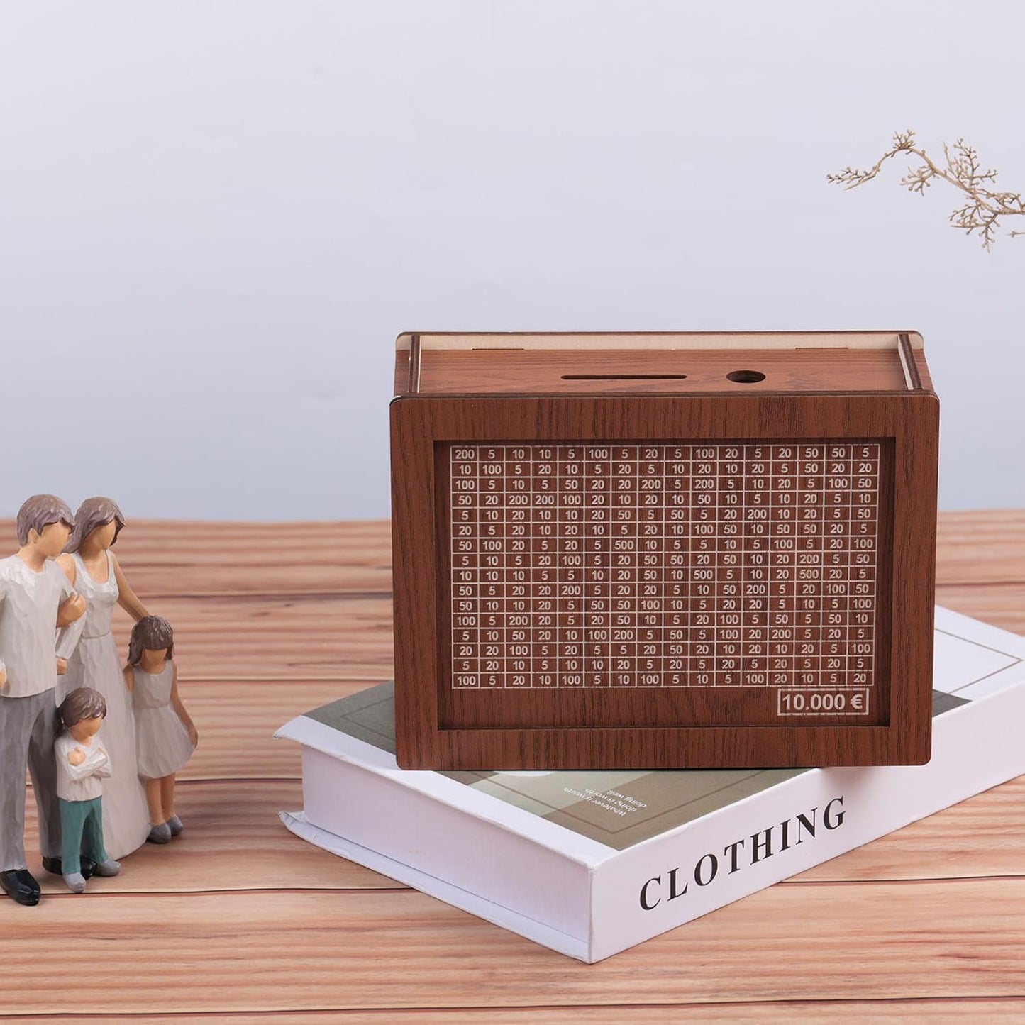 Cash Vault Wooden Savings Box