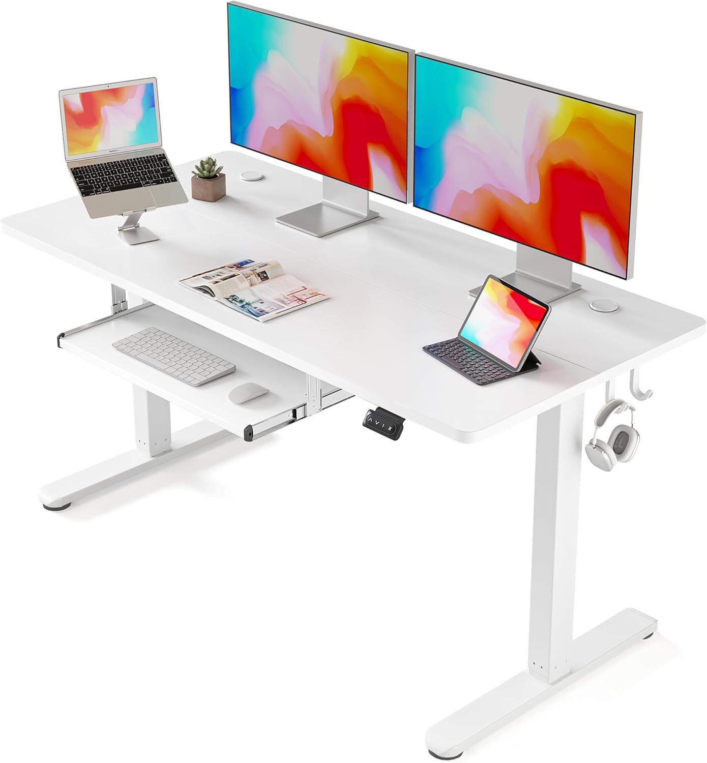 Standing Desk with Keyboard Tray