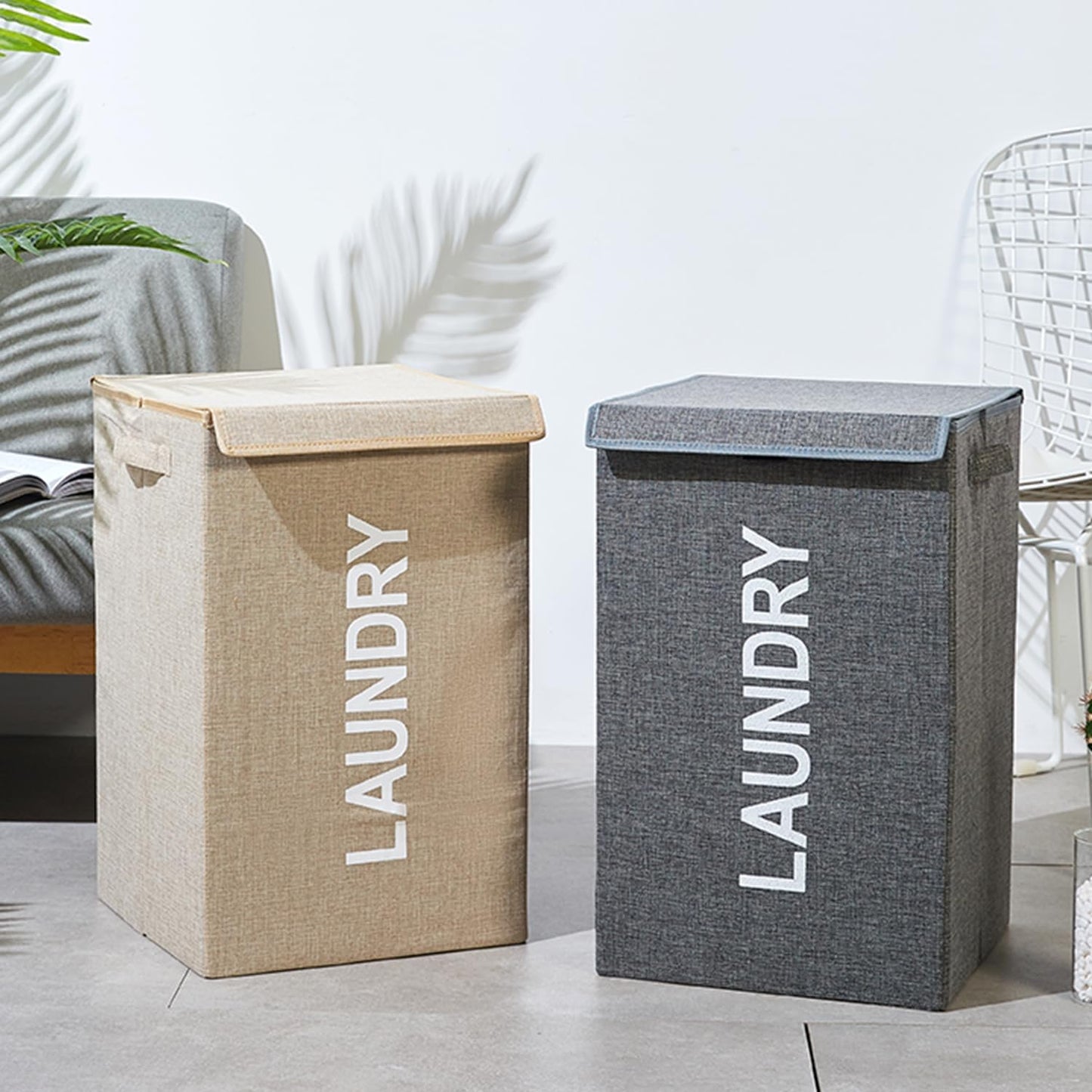 Collapsible Laundry Basket with Lid