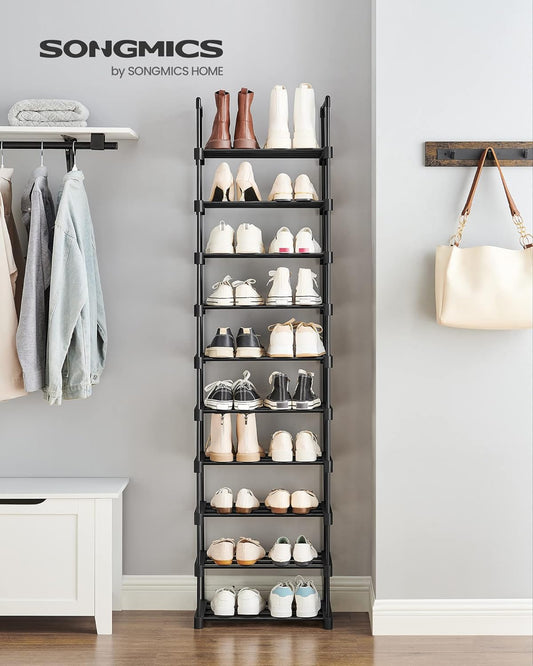 SONGMICS 10-Tier Shoe Rack LSA25BK