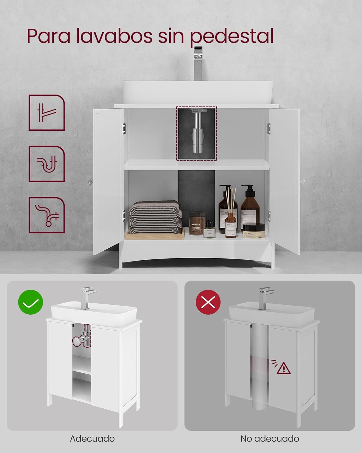 VASAGLE Under Sink Storage Cabinet