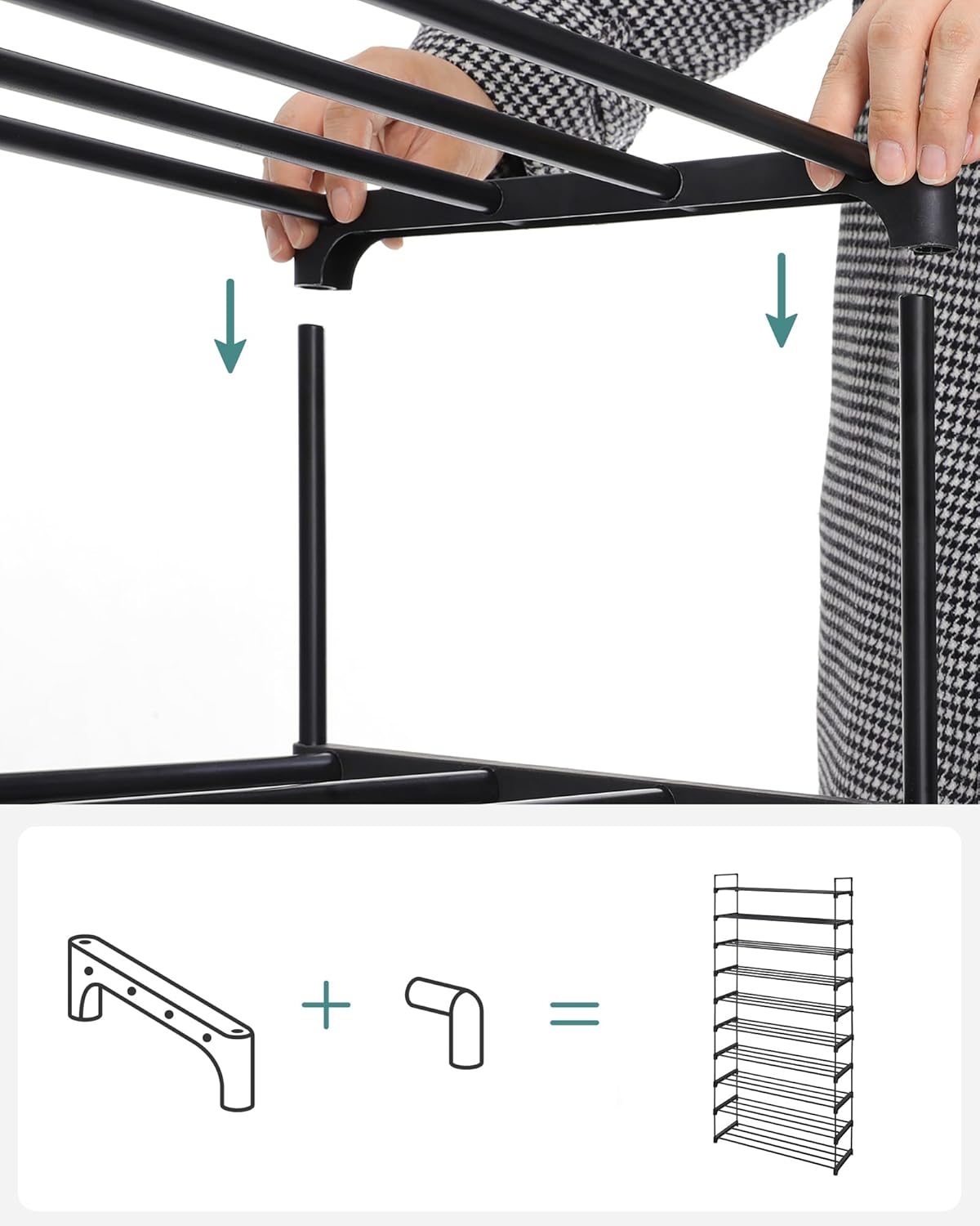 SONGMICS Shoe Rack LSA10BKV1