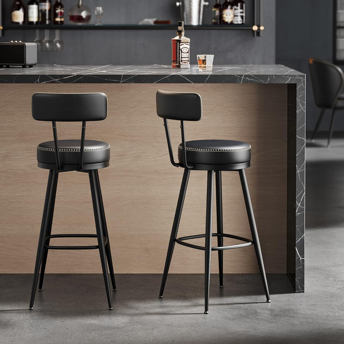 VASAGLE Set of 2 Bar Stool