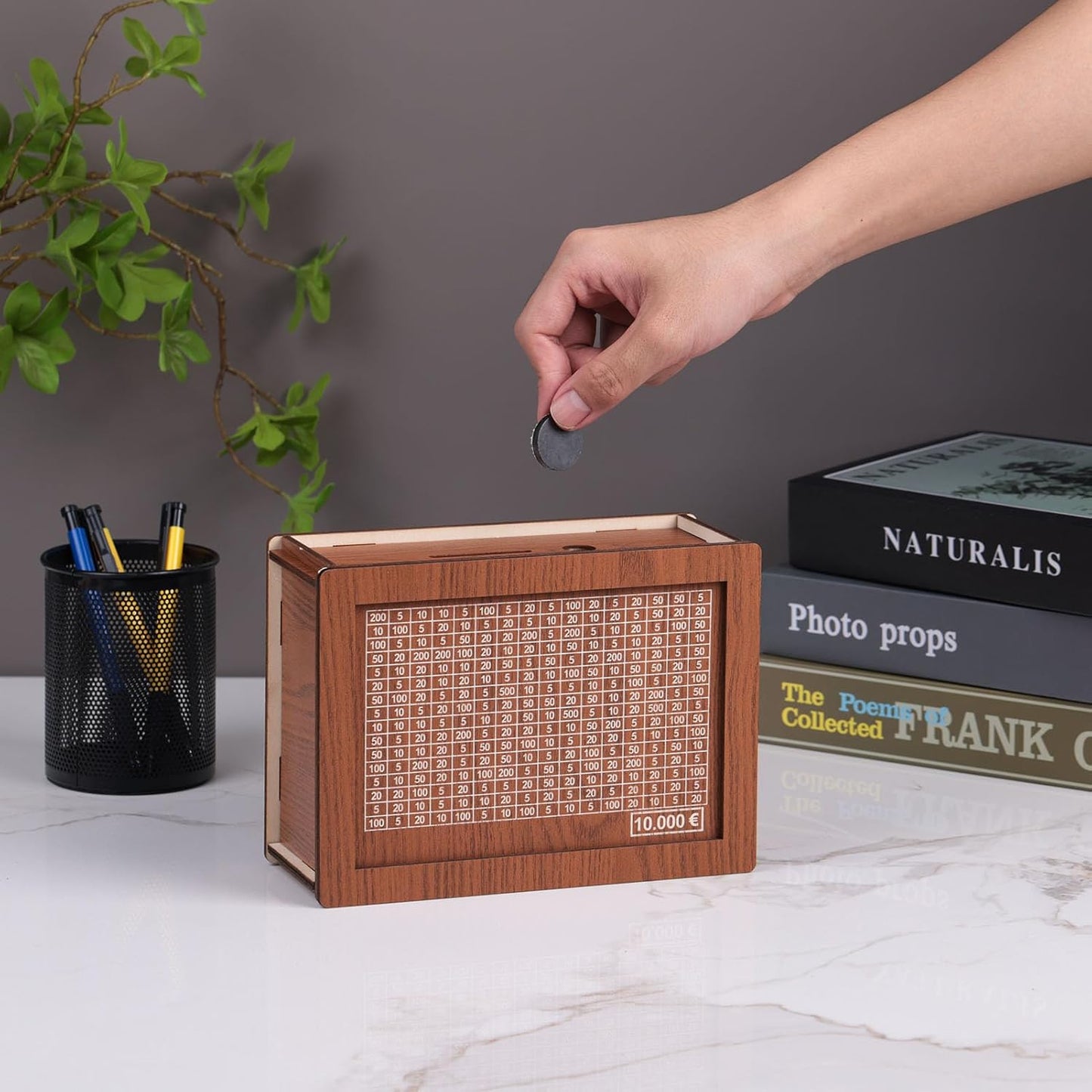 Cash Vault Wooden Savings Box