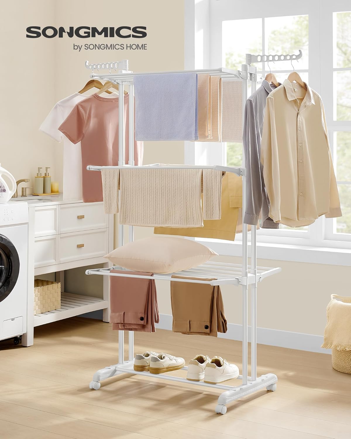 SONGMICS Clothes Drying Rack LLR701B01