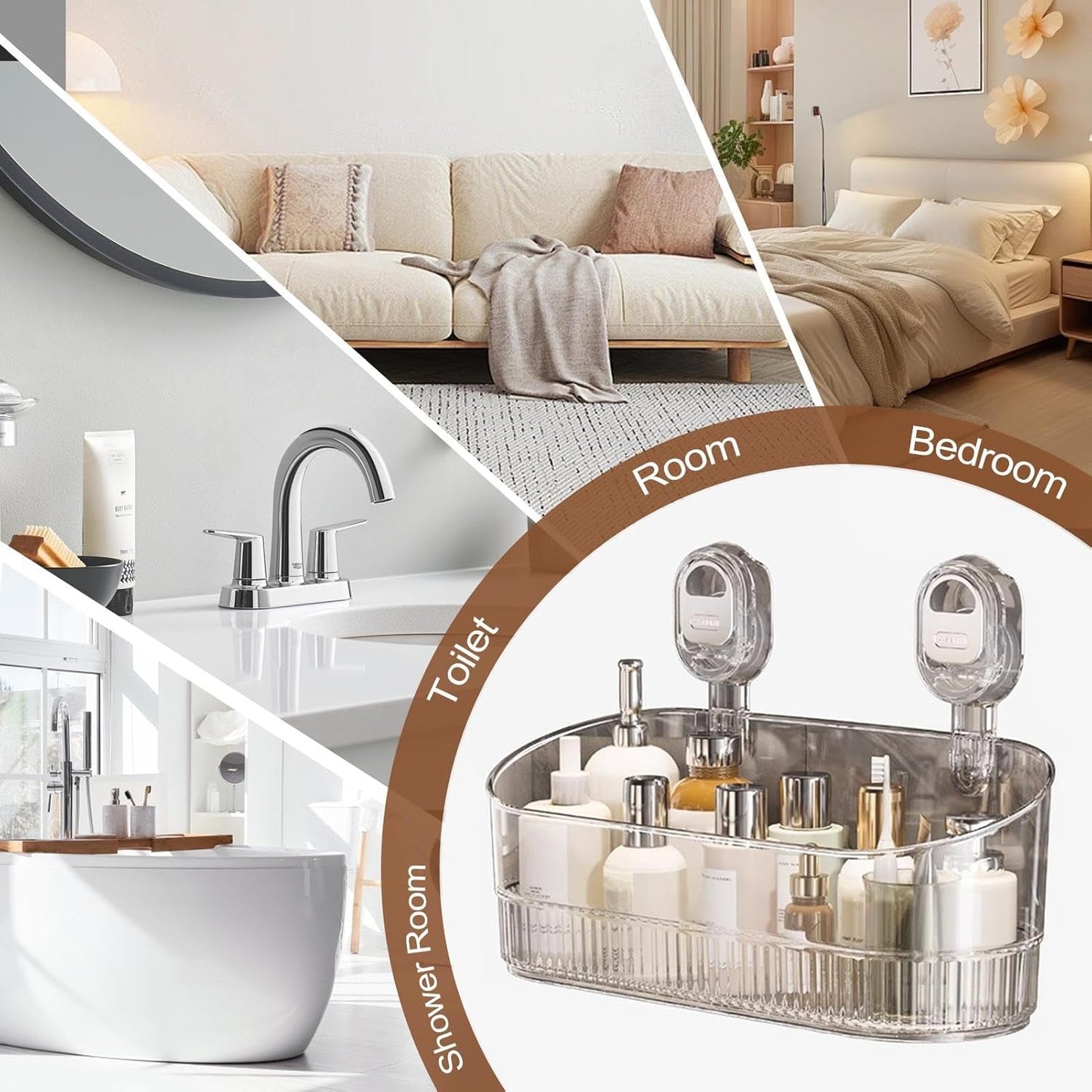 Suction Cup Bathroom Shelf