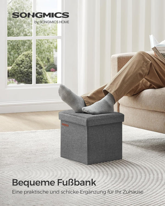 SONGMICS Stool with Storage Space LSF028G22