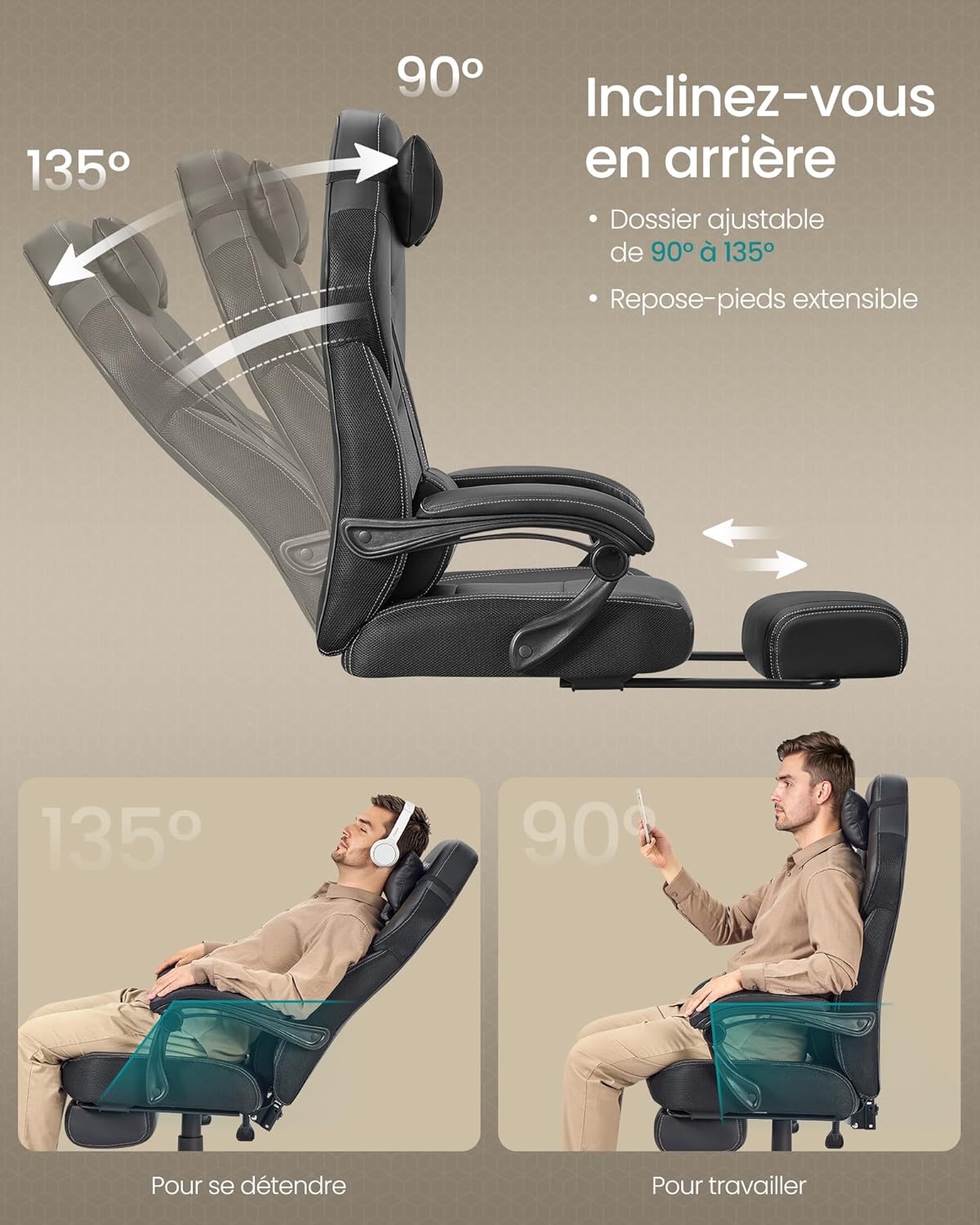 SONGMICS Gaming Chair OBG077B01