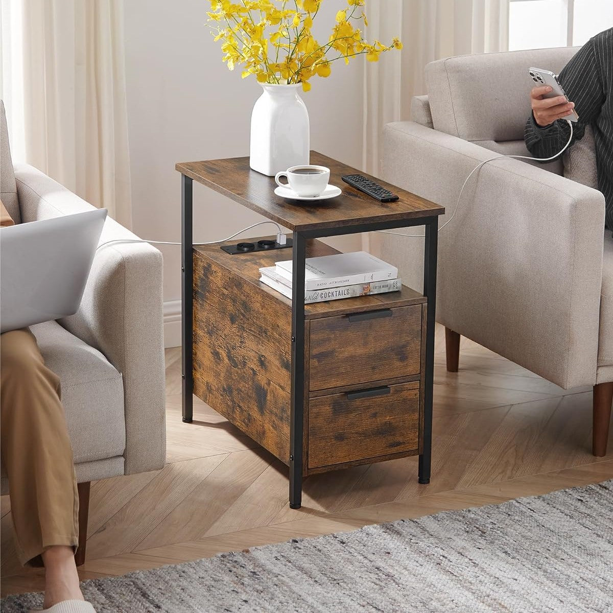 VASAGLE Bedside Table