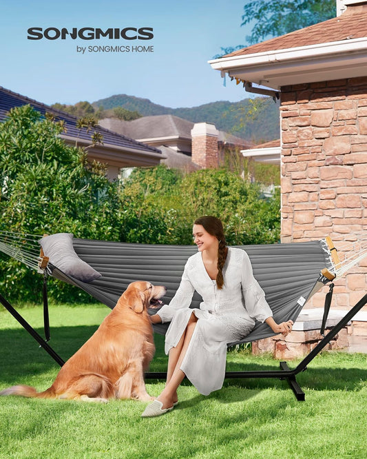 SONGMICS Hammock with Frame GHS002G01
