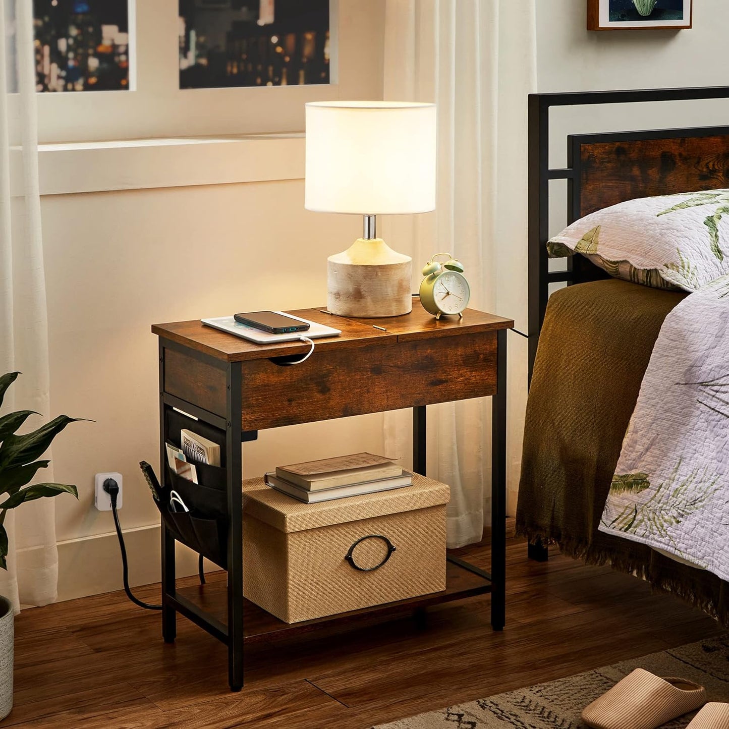 VASAGLE Side Table, Folding Table