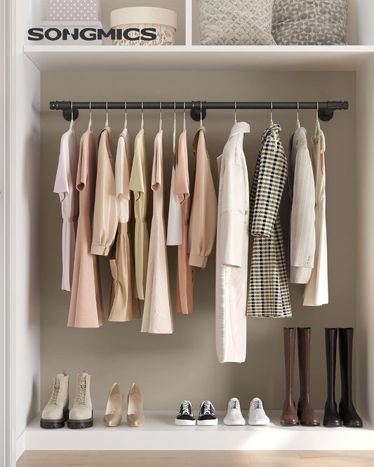 SONGMICS Wall Mounted Clothes Rail HSR104B01