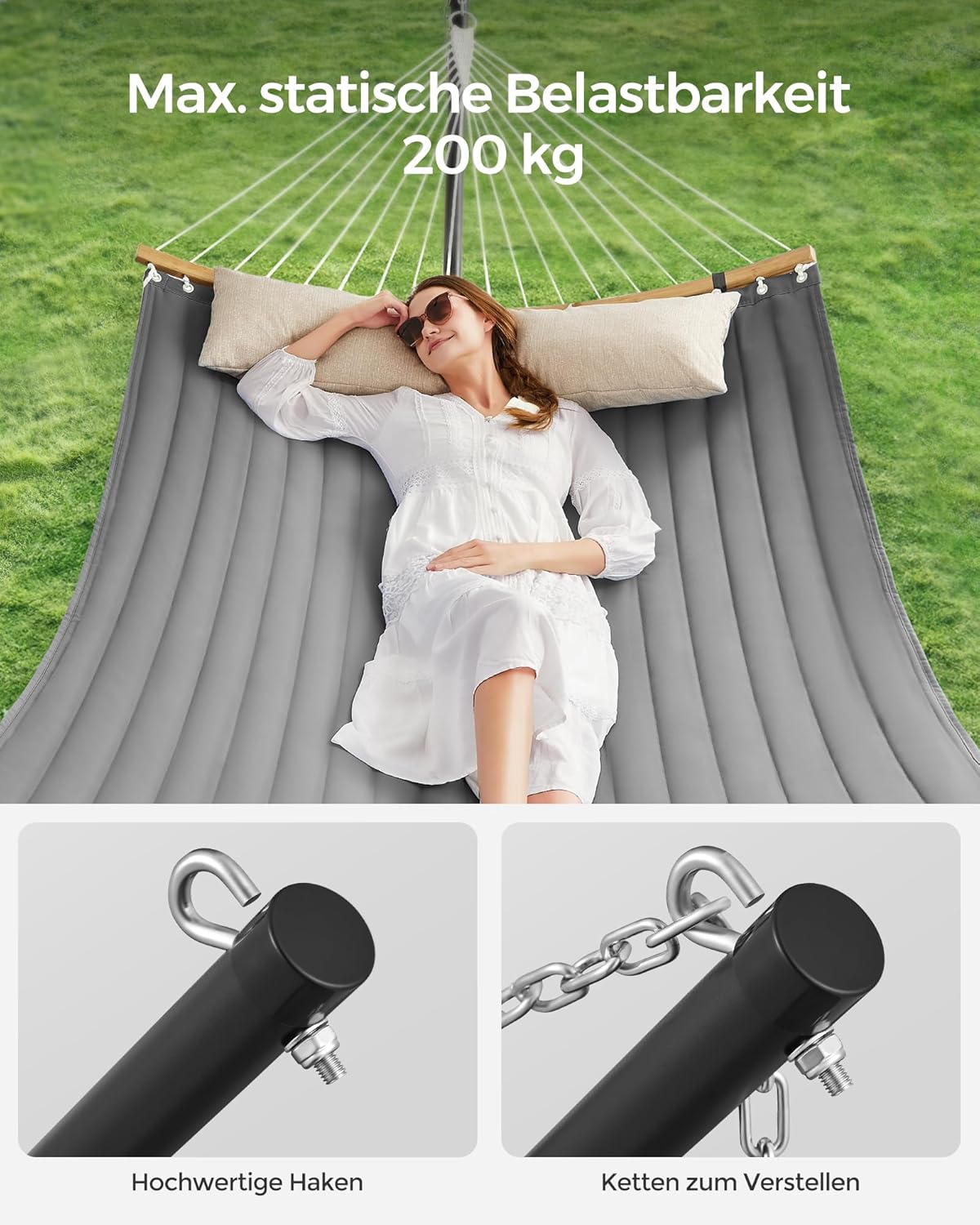 SONGMICS Hammock with Frame GHS002G01